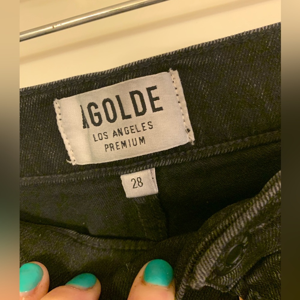 Black Agolde Distressed Jeans - Picture 8 of 16